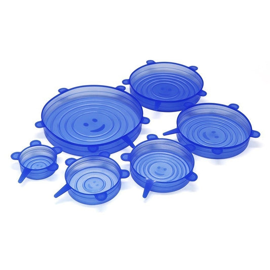 6-Pack Silicone Stretch Lids for Food Storage