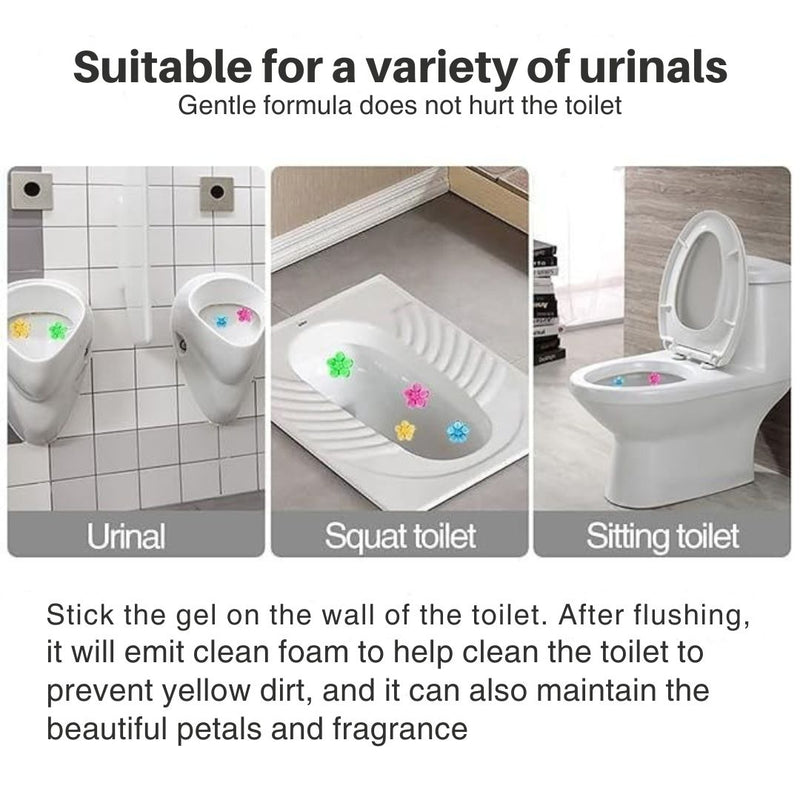 Fresh Gel Toilet Bowl Cleaning Stamps – Floral Scented Gel Cleaner for Limescale Prevention & Long-Lasting Freshness