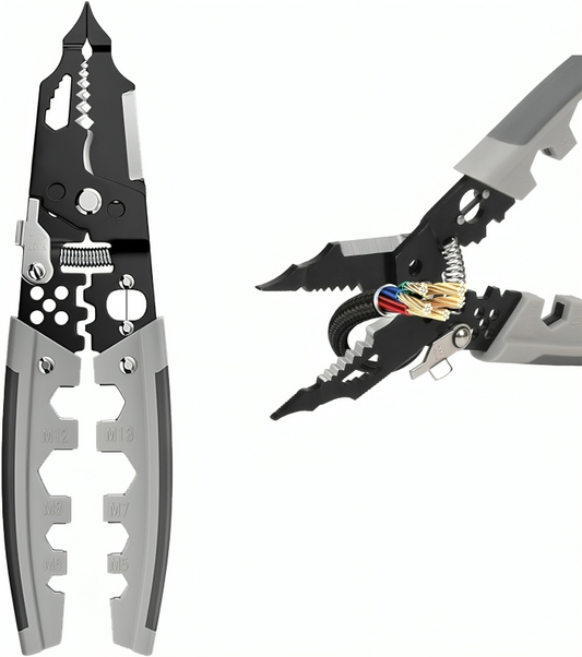 Multifunctional Wire Stripper & Crimping Pliers – Heavy Duty Electrical Hand Tool