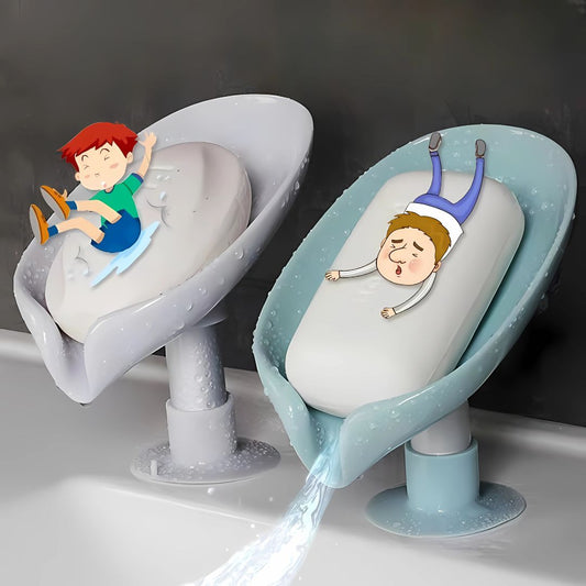 Suction Cup Soap Dish for Bathroom Shower Portable Leaf Soap Holder