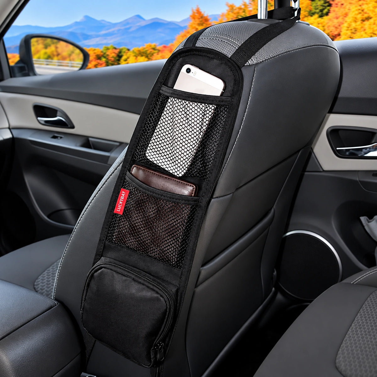 Car Seat Back Organizer – Multi-Pocket Hanging Storage Bag for Phone & Accessories