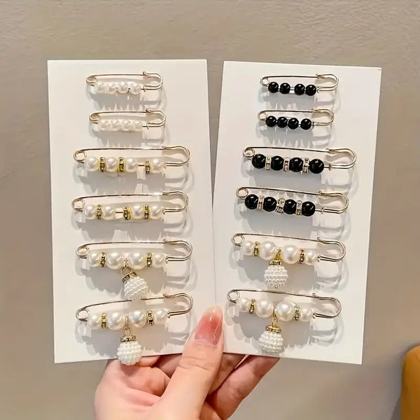 Pearl Brooch Pins Stylish Clothing Accessories
