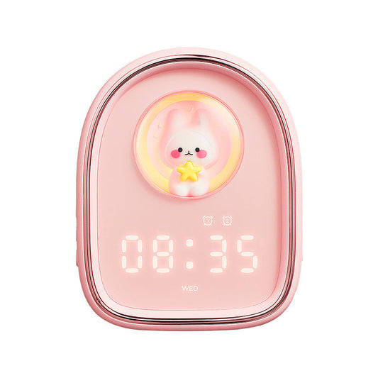 Cute Rabbit Night Light Alaram Clock