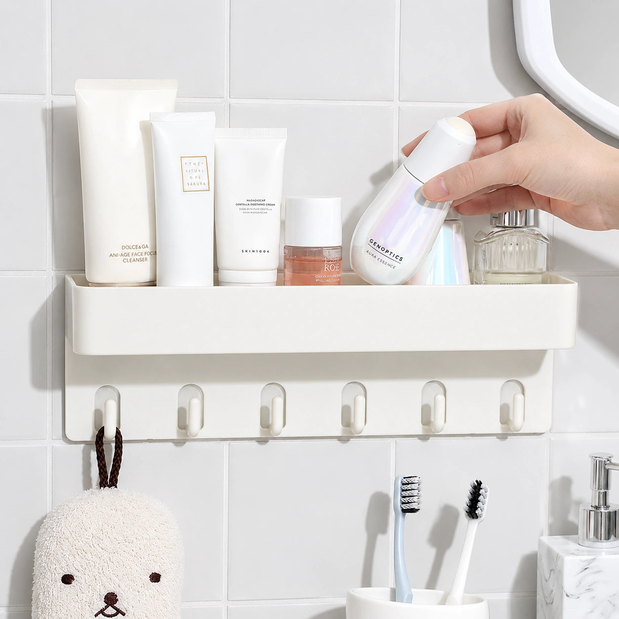 Half Storage Shower Caddy – No-Drill Shampoo & Bathroom Corner Shelf