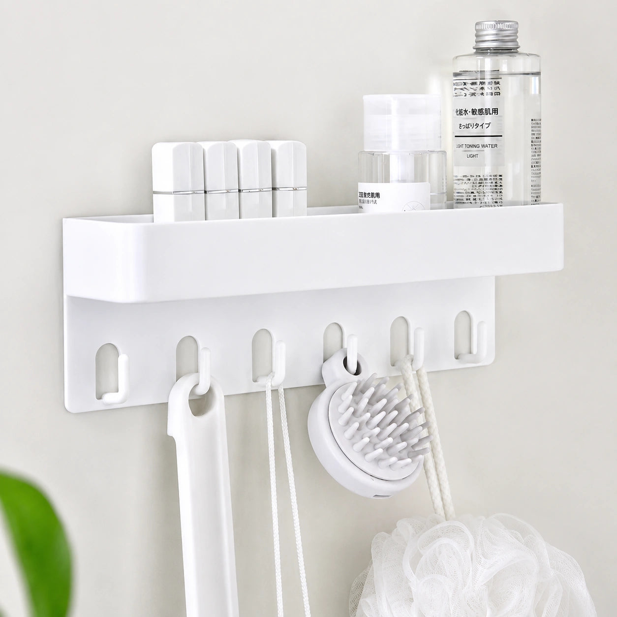 Half Storage Shower Caddy – No-Drill Shampoo & Bathroom Corner Shelf