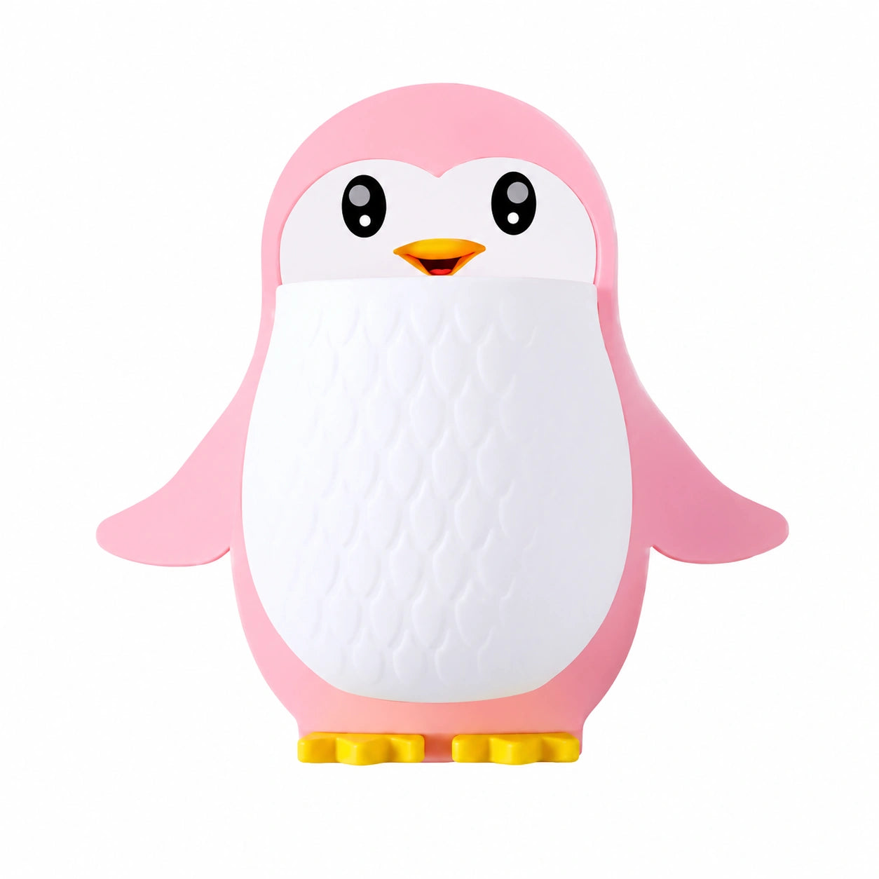 Cute Penguin Wall Storage Rack – 1-Tier Toothbrush & Cosmetic Organizer