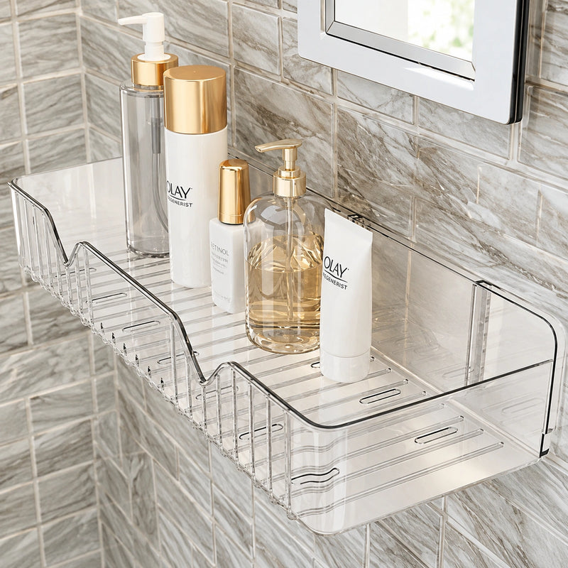 Luxury Bathroom Corner Shelf – No-Drill Shower Caddy & Toiletry Organizer