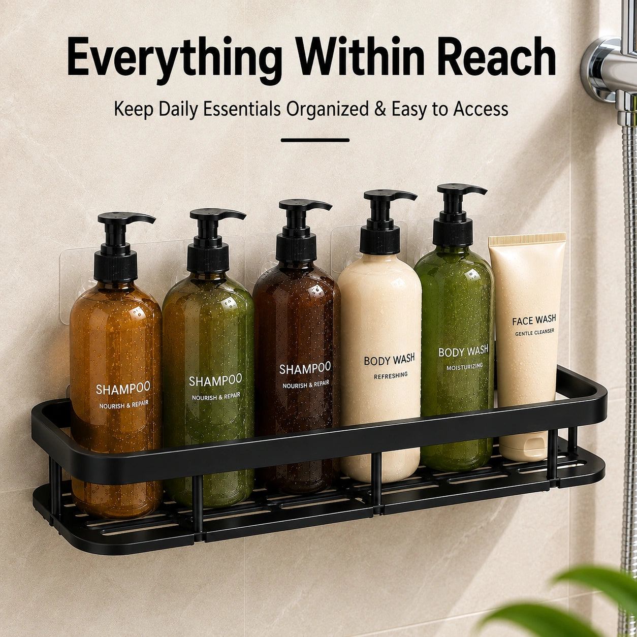 Wall Shelf – Self-Adhesive Bathroom & Kitchen Storage Rack
