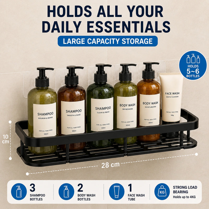 Wall Shelf – Self-Adhesive Bathroom & Kitchen Storage Rack