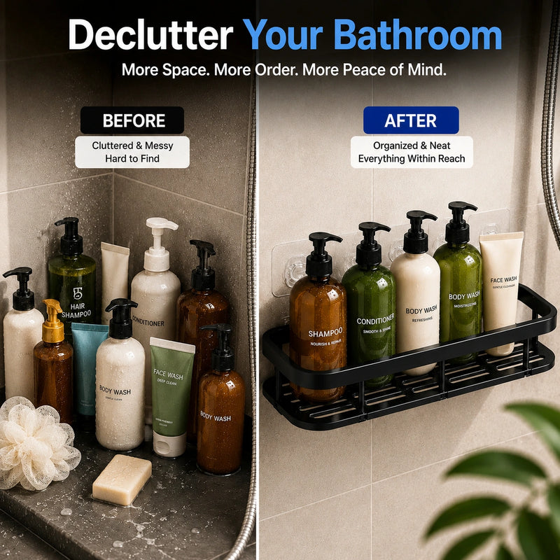 Wall Shelf – Self-Adhesive Bathroom & Kitchen Storage Rack