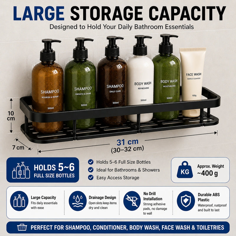 Wall Shelf – Self-Adhesive Bathroom & Kitchen Storage Rack
