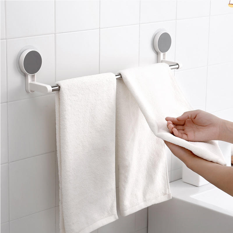 Double Pole Wall-Mounted Towel Rack – Adhesive Bathroom Storage Rack, Wholesale