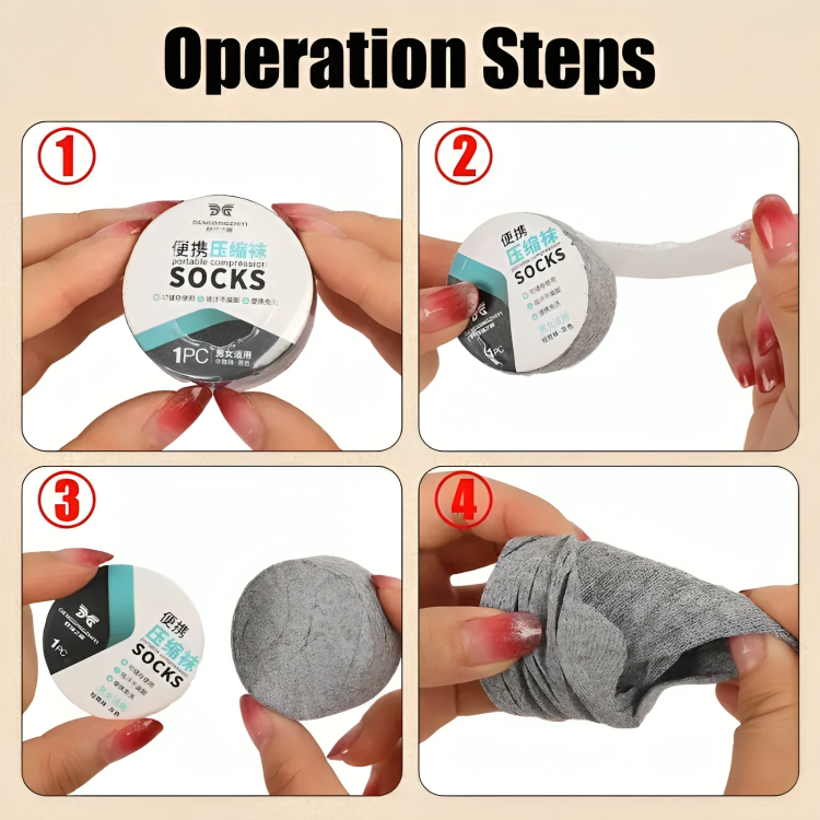 Pure Cotton Compressed Socks – Portable Travel & Disposable Socks for Men & Women