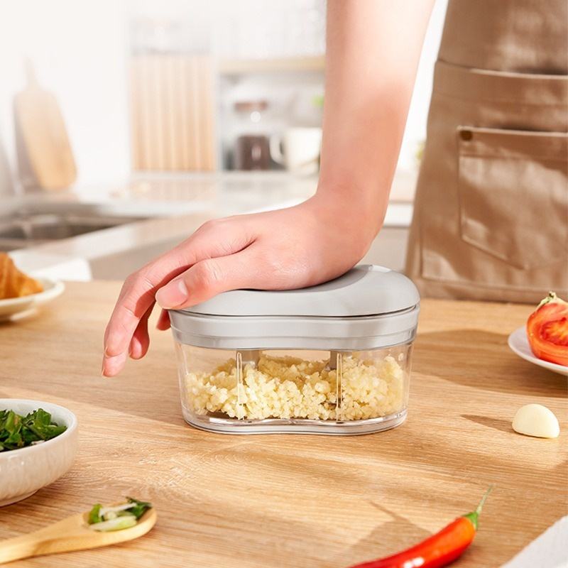 Handheld Garlic & Vegetable Chopper – Manual Food Cutter, Shredder for Onion, Tomato, Ginger, Nuts