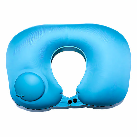 Portable Travel Outdoor Camping Inflatable U-Shaped Pillow – Memory Inflatable Neck Rest & Nap Pillow for Cervical Spine Support