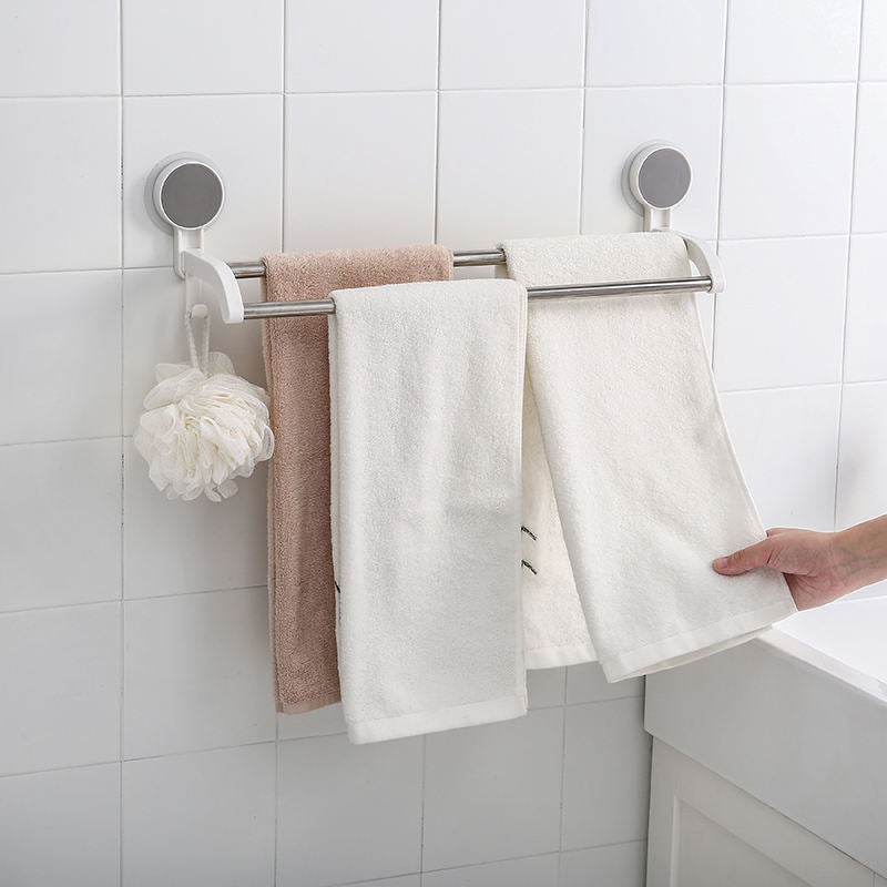 Double Pole Wall-Mounted Towel Rack – Adhesive Bathroom Storage Rack, Wholesale