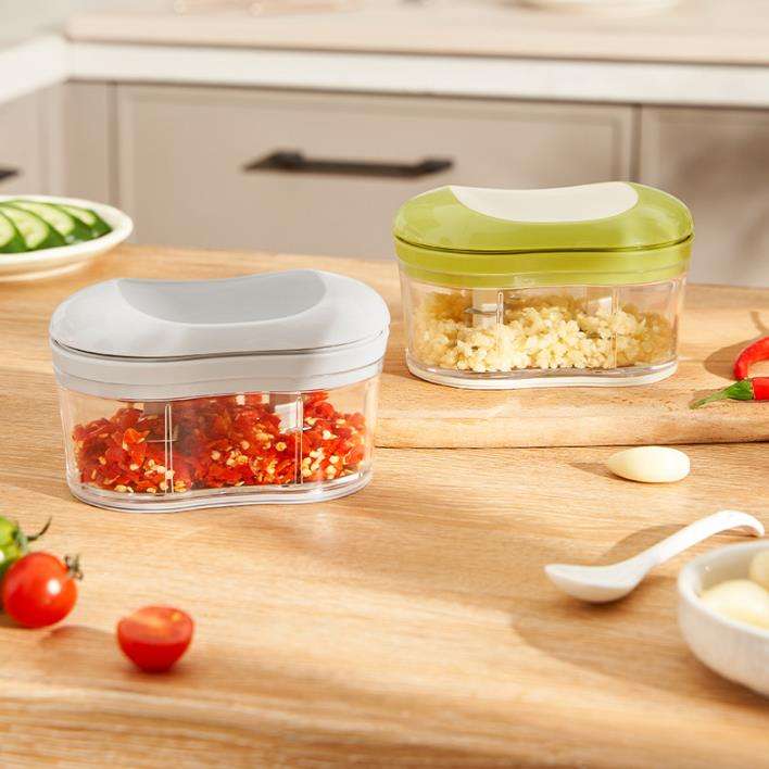 Handheld Garlic & Vegetable Chopper – Manual Food Cutter, Shredder for Onion, Tomato, Ginger, Nuts
