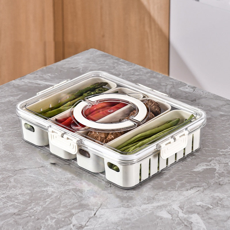 Snackle Storage Box – 8-Compartment Portable Snack Tray with Removable Dividers