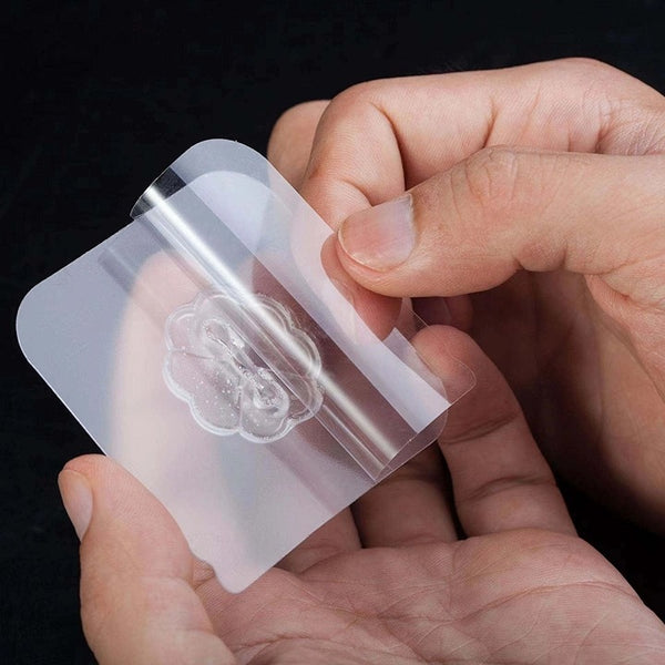 Flower Hook – Heavy Duty Transparent Self-Adhesive Waterproof Wall Hooks (Pack of 5)