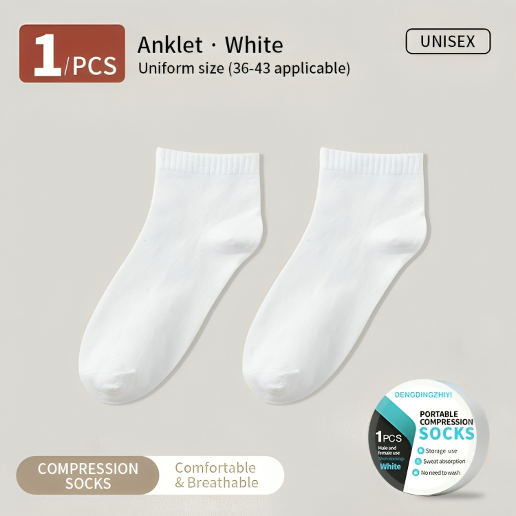 Pure Cotton Compressed Socks – Portable Travel & Disposable Socks for Men & Women
