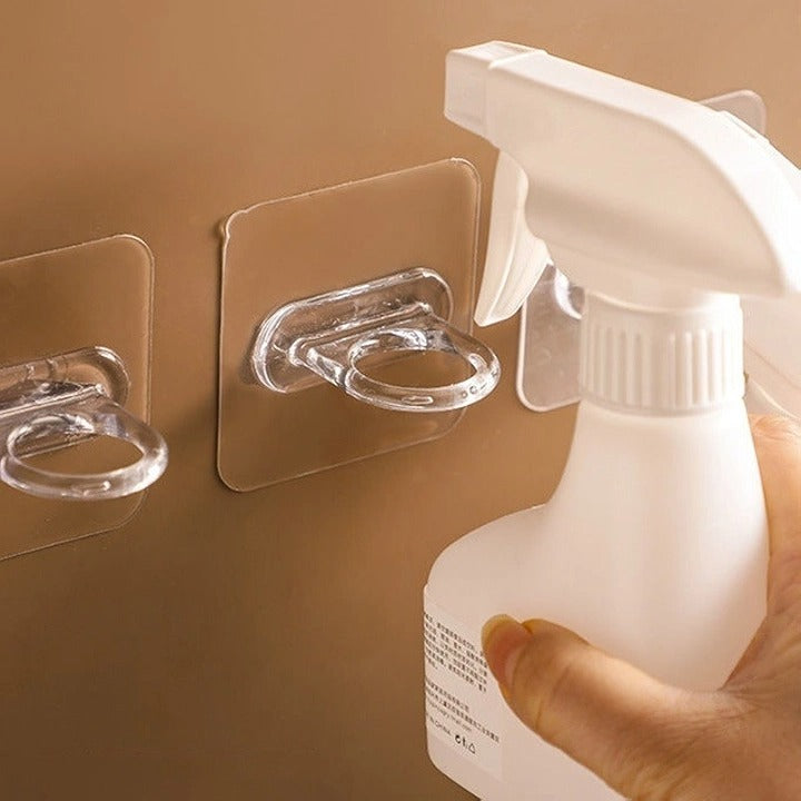 Adhesive Wall Rack – Shampoo Bottle & Shower Gel Holder for Bathroom Use (Pack of 6)
