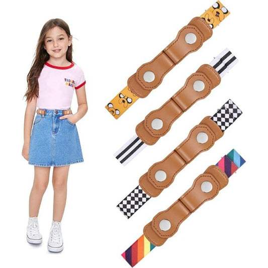 Buckle-Free Elastic Belt – Adjustable & Comfortable Waistband Kids & Adult