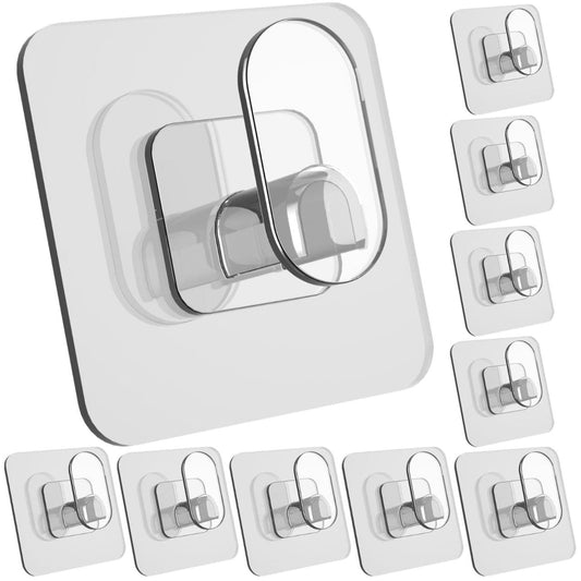 Strong Transparent Punch-Free Self-Adhesive Hook – Traceless Coat, Bathroom & Kitchen Storage Hook