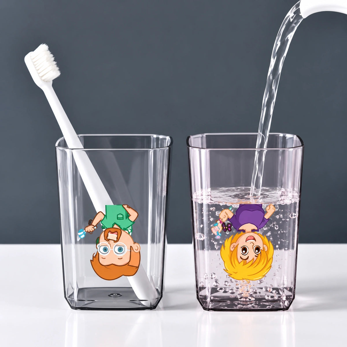 Wall-Mounted Toothbrush Holder – 4-Slot Family Toothbrush & Bathroom Organizer