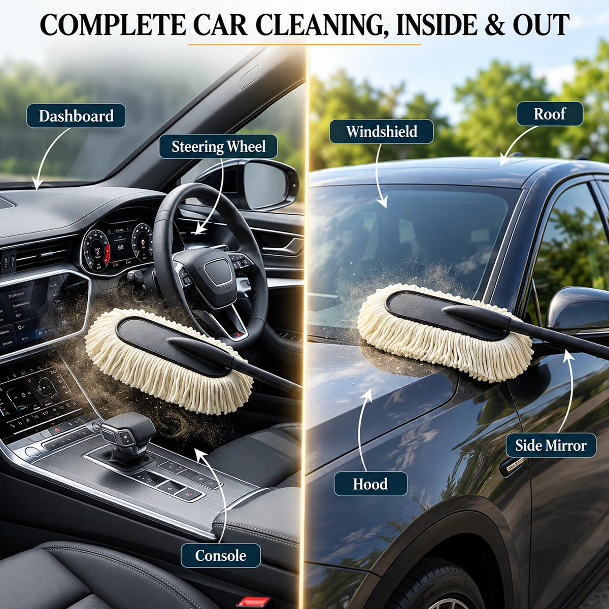Microfiber Dusting Brush – Ultra Soft Washable Duster for Scratch-Free Cleaning