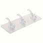3-Piece Adhesive Hook Strip – No Drilling Wall Hooks for Kitchen & Bath(Pack of 2)