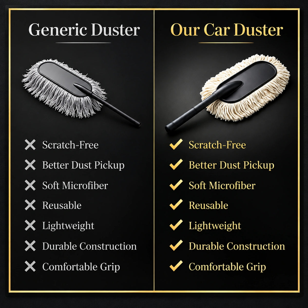 Microfiber Dusting Brush – Ultra Soft Washable Duster for Scratch-Free Cleaning