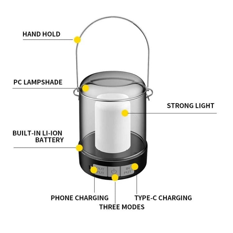 Rechargeable Hanging Lantern with 3 Brightness Settings