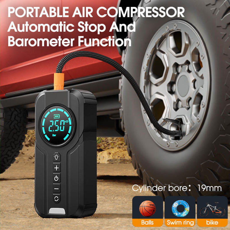 Portable 150PSI Tire Inflator – Fast Air Pump for Car Tires, Bikes, and Balls