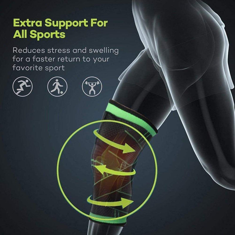 Knee Compression Sleeve with Strap for Pain Relief & Support