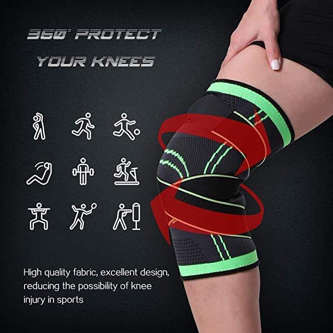 Knee Compression Sleeve with Strap for Pain Relief & Support