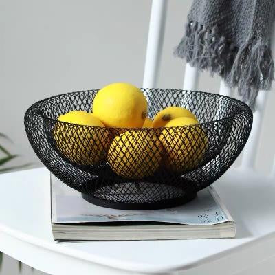 Hot Mesh Fruit Bowl – Decorative Metal Basket for Kitchen & Dining