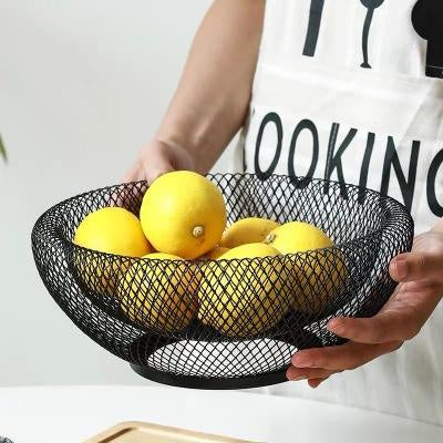 Hot Mesh Fruit Bowl – Decorative Metal Basket for Kitchen & Dining