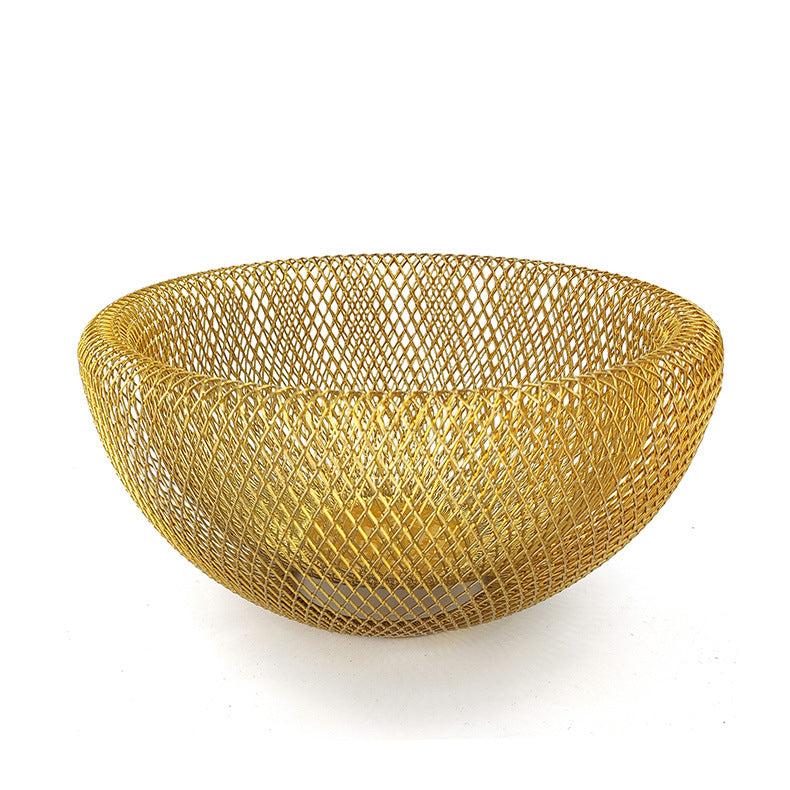 Hot Mesh Fruit Bowl – Decorative Metal Basket for Kitchen & Dining