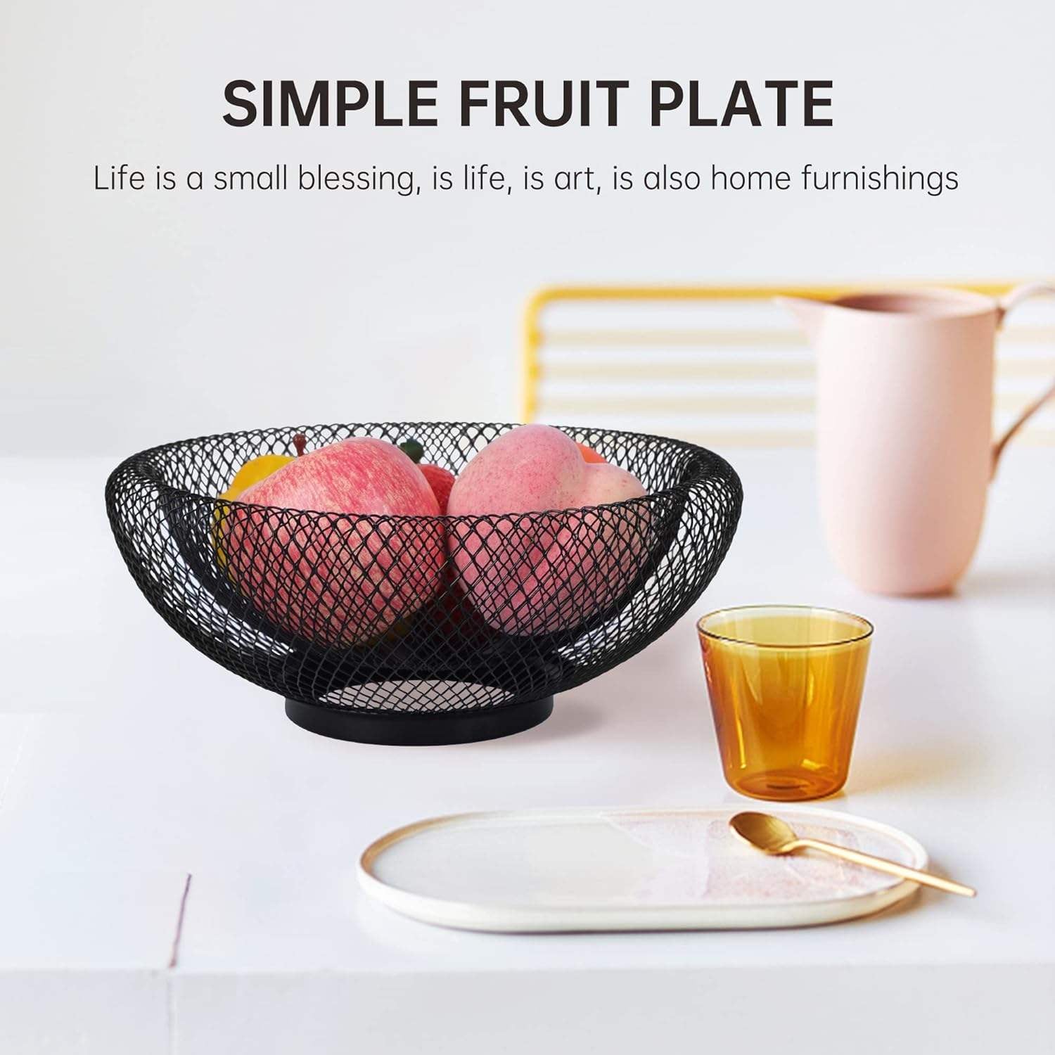 Hot Mesh Fruit Bowl – Decorative Metal Basket for Kitchen & Dining