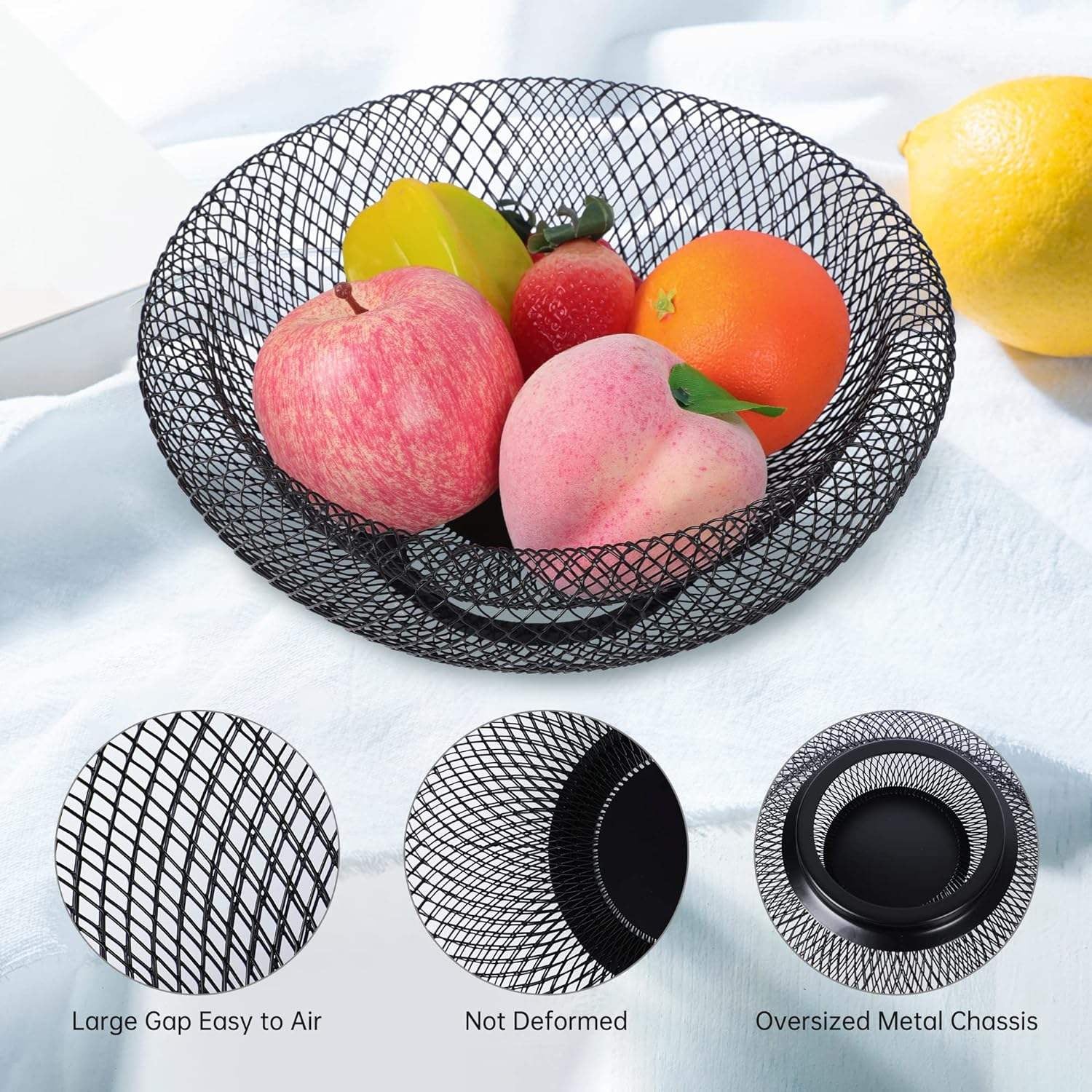 Hot Mesh Fruit Bowl – Decorative Metal Basket for Kitchen & Dining