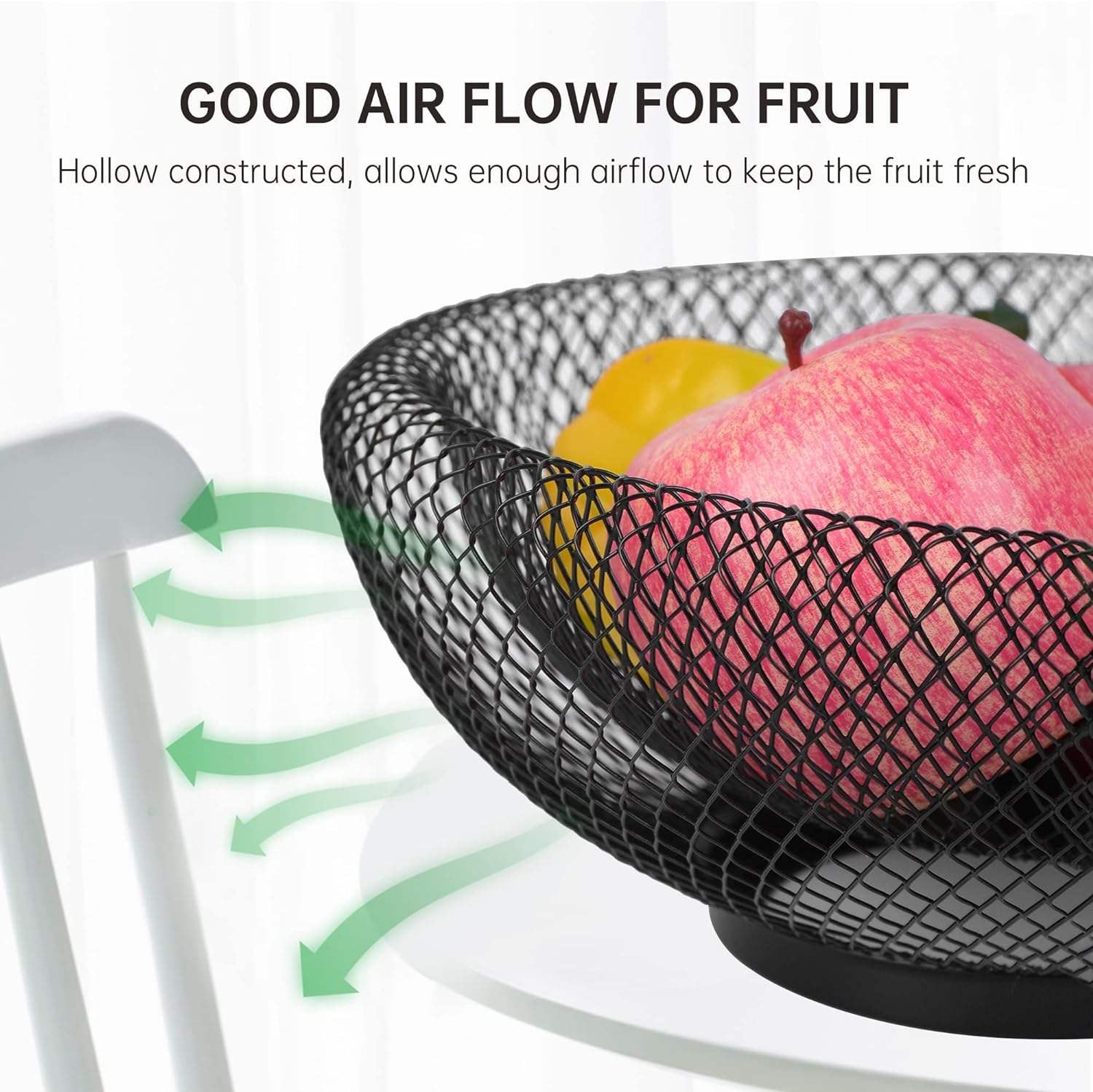 Hot Mesh Fruit Bowl – Decorative Metal Basket for Kitchen & Dining