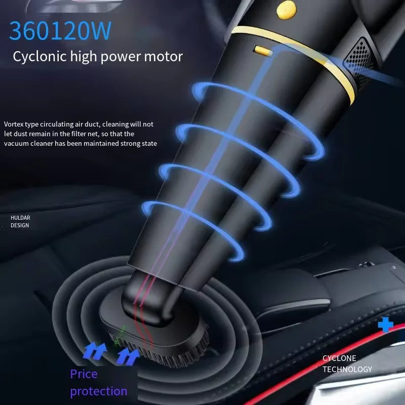 Mini Car Vacuum Cleaner – Strong Suction, Cordless, and Lightweight