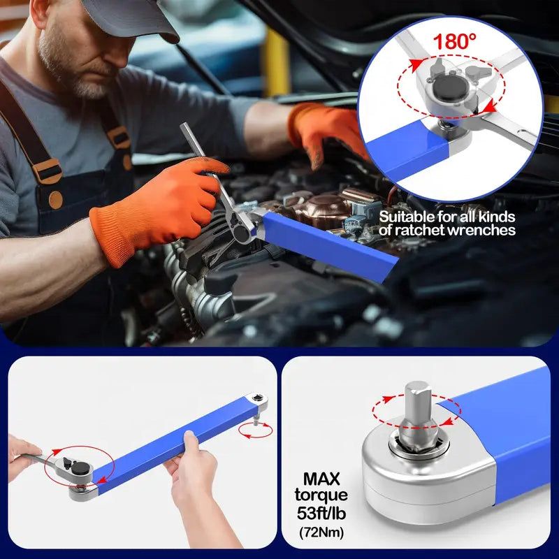 Offset Extension Wrench – Durable 15-Inch Impact Ready Wrench for Tight Spaces