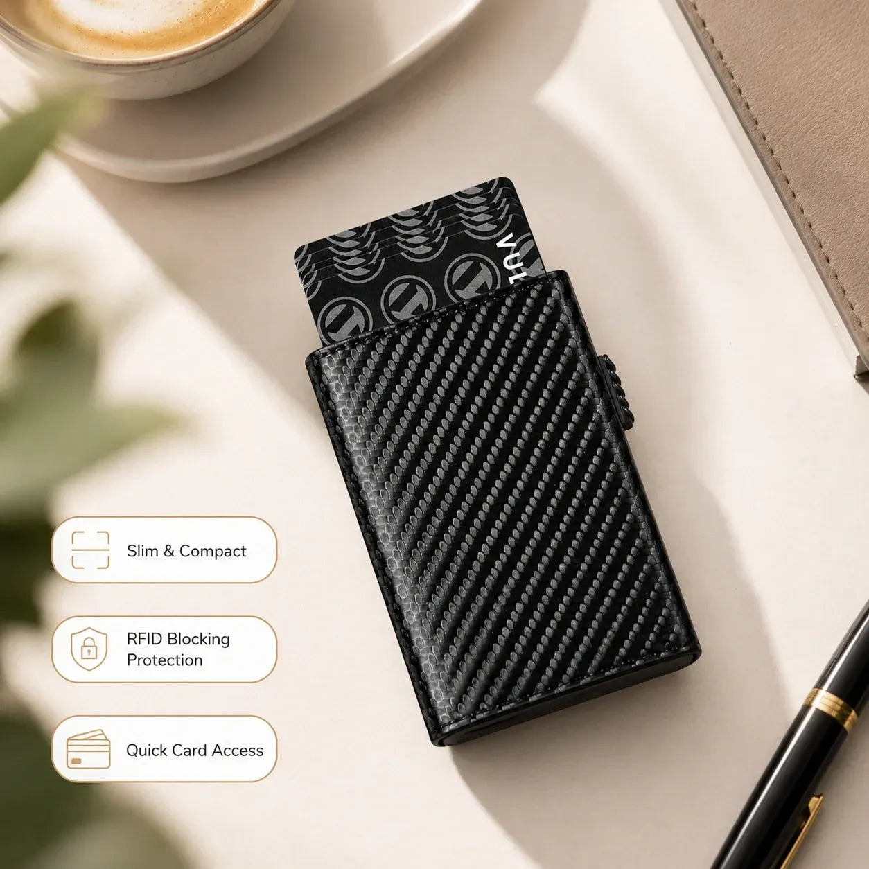 Slim RFID Leather Card Wallet