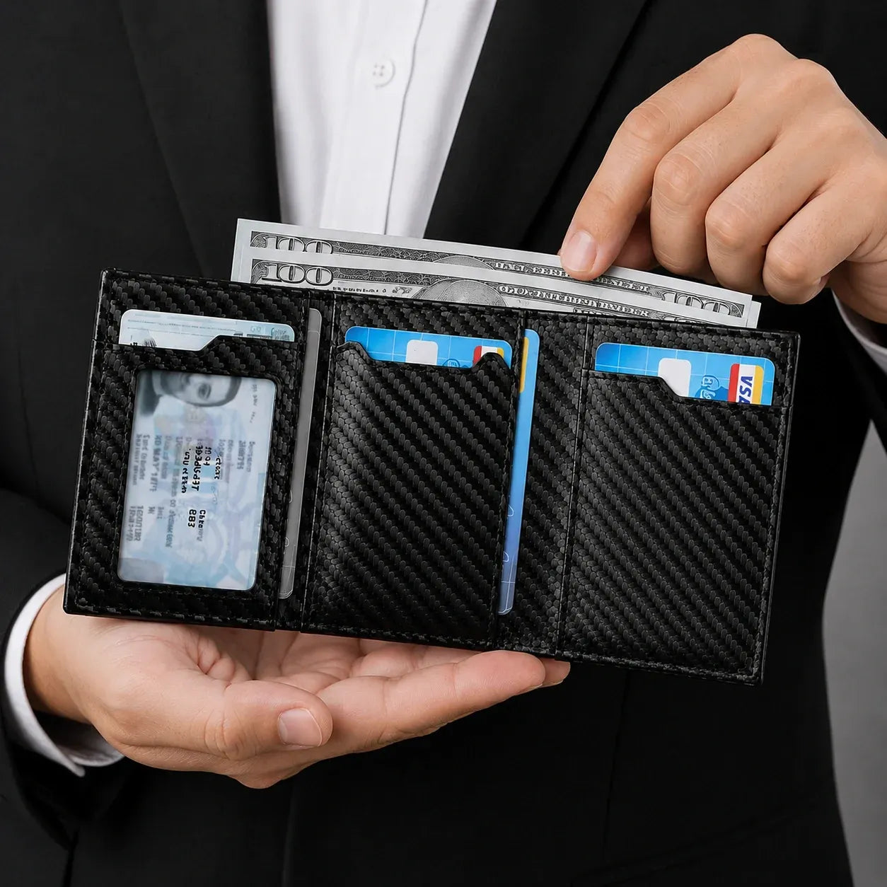 Slim RFID Leather Card Wallet