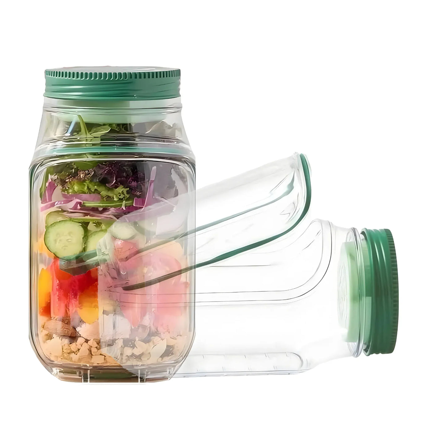 Portable Salad Jar Container