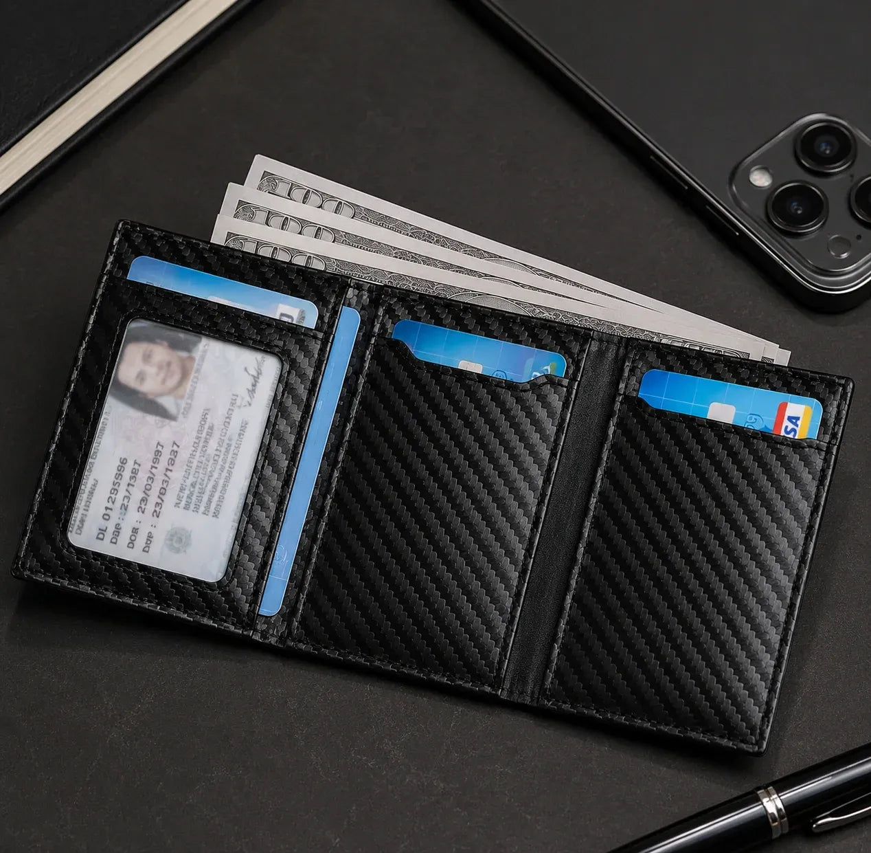 Slim RFID Leather Card Wallet