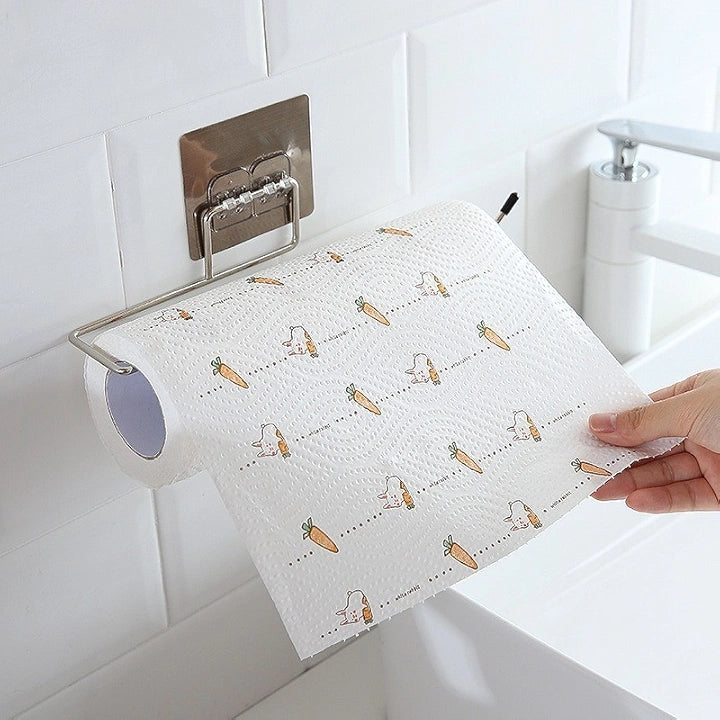 Stainless Steel Tissue Holder – Self-Adhesive Rack for Bathroom & Kitchen