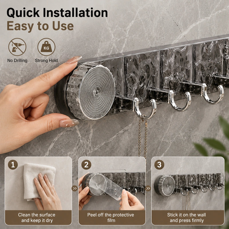 Powerful Non-Perforated Vacuume Mount Hook