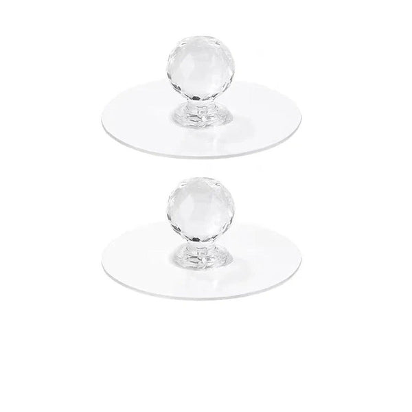 Diamond Hook – Self-Stick Push-Pull Handle for Doors, Crystal Design (Pack of 5)